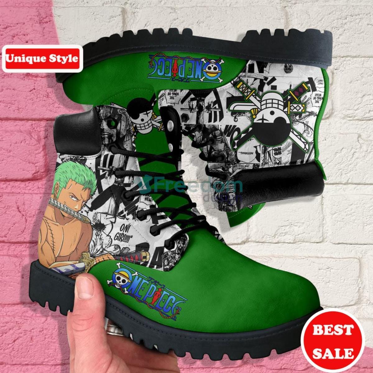 One Piece Roronoa Zoro Manga Anime Leather Boots Product Photo 1