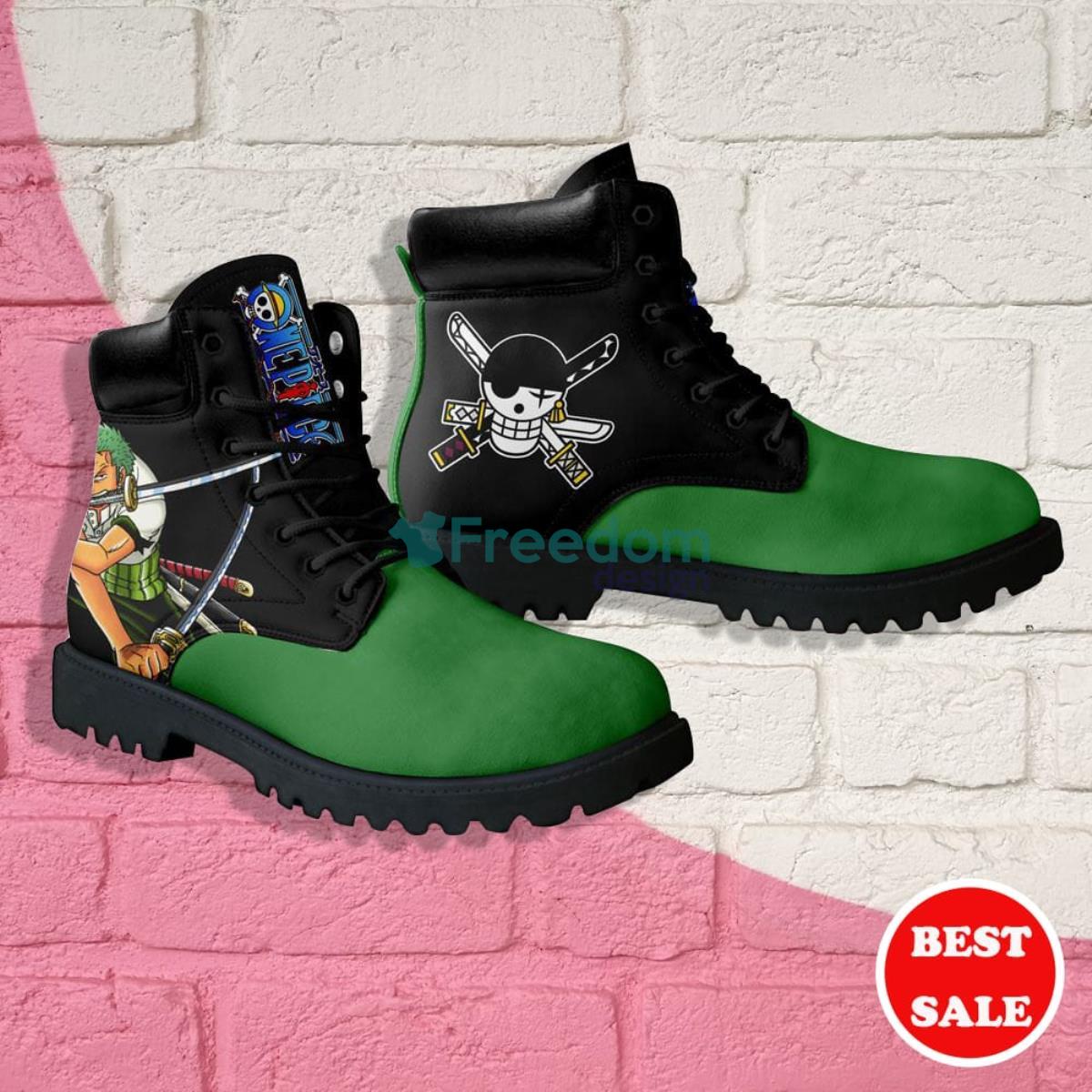 One Piece Roronoa Zoro Simple Style Leather Boots Product Photo 2