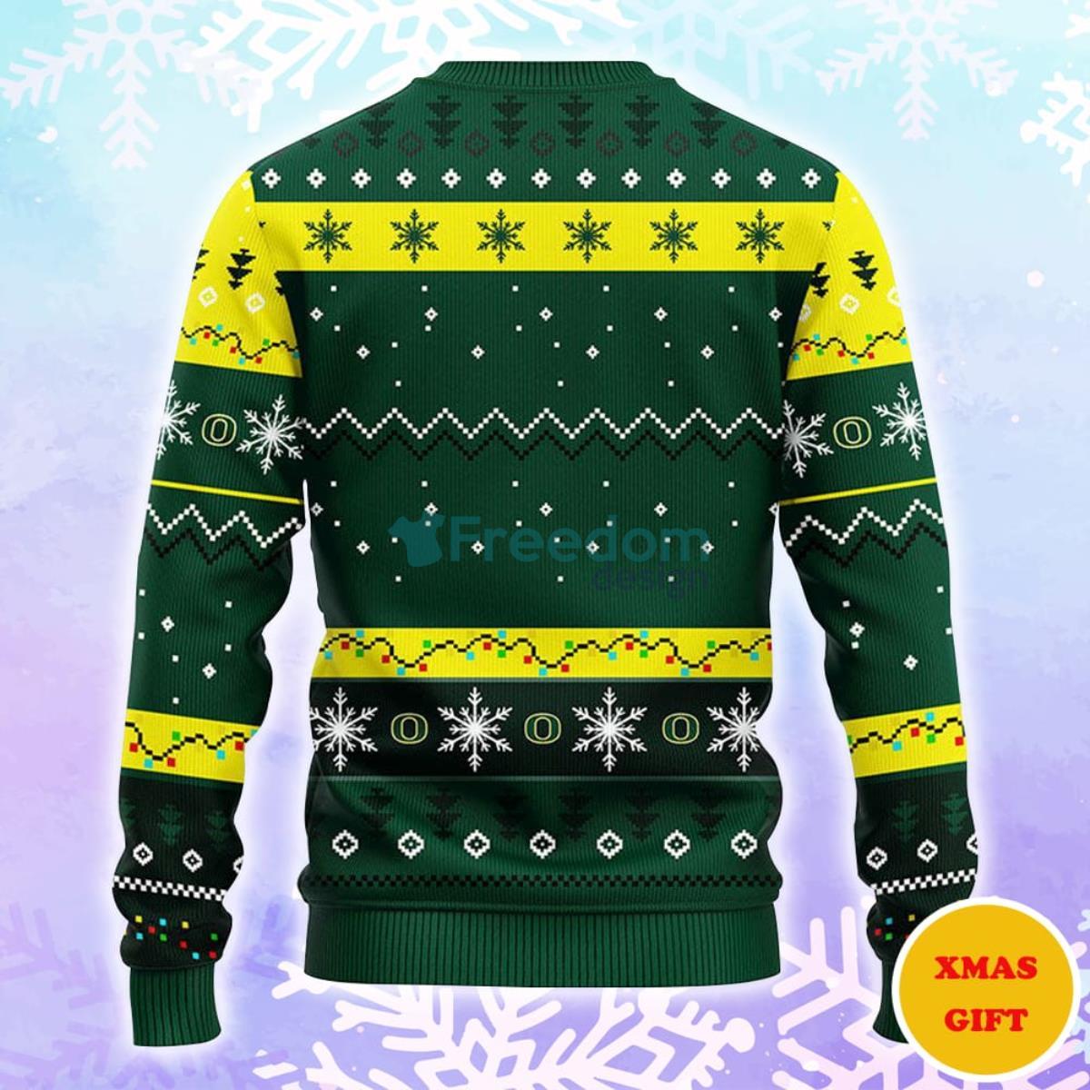 Oregon Ducks Hohoho Mickey Christmas AOP Sweater Product Photo 2