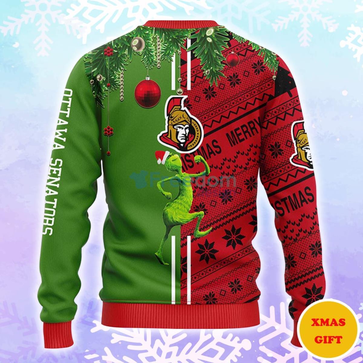 Ottawa Senators Grinch & Scooby-doo Christmas AOP Sweater Product Photo 2