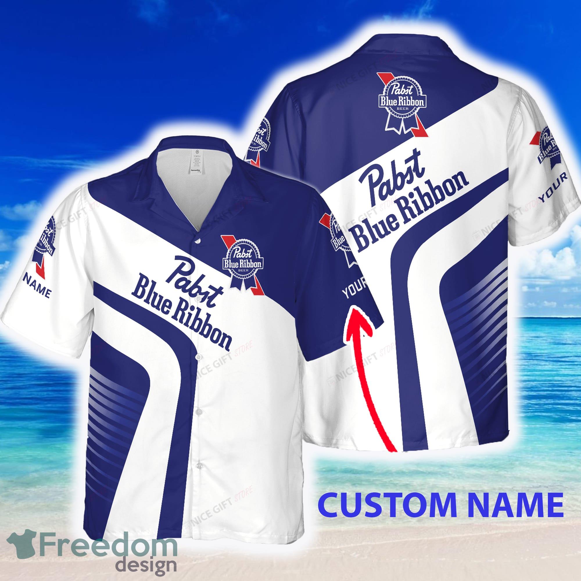 Pabst Blue Ribbon Hawaiian Shirt Beer Gift For Beach Trip