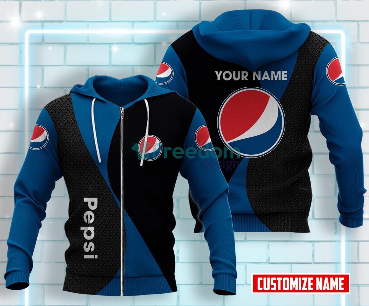 Pepsi All Over Printed 3D Custom Name Zip Hoodie Product Photo 1