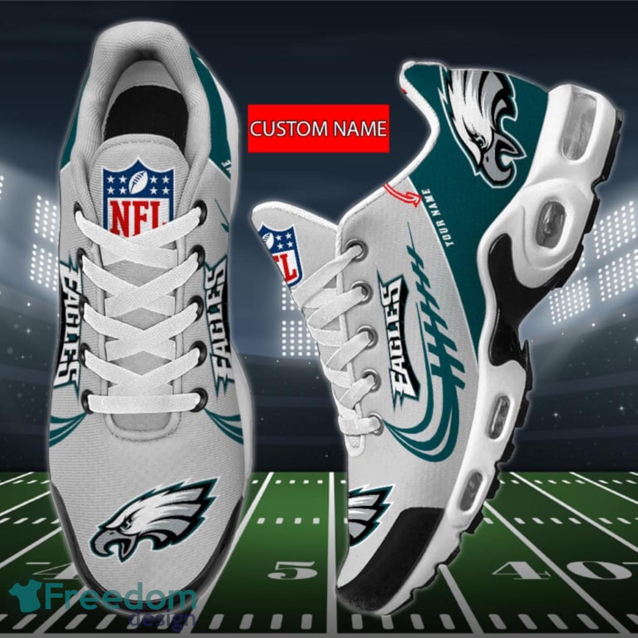 Philadelphia Eagles Air Cushion Sports Shoes Custom Name Product Photo 2