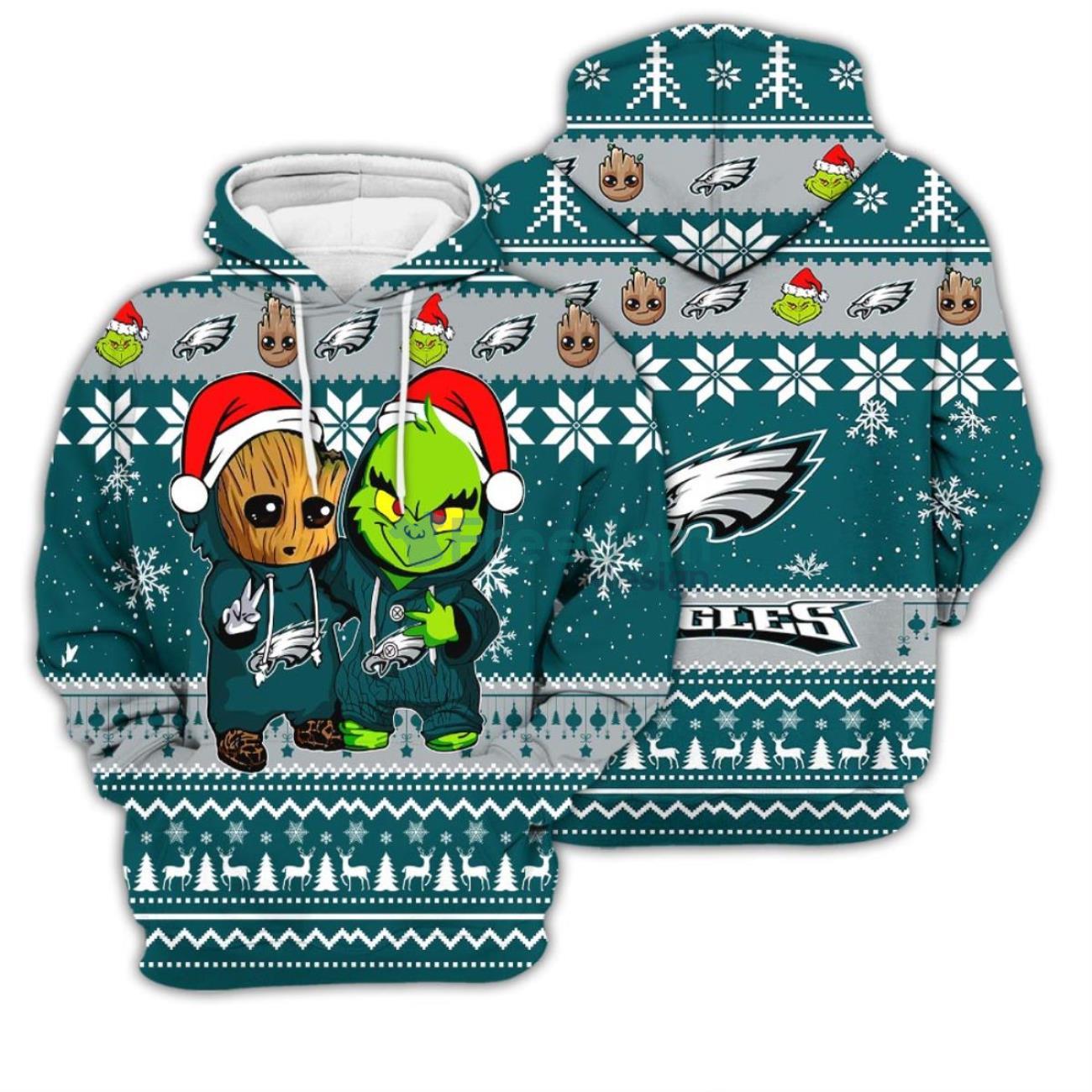 Philadelphia Eagles Grinch Ugly Christmas Sweater - Freedomdesign