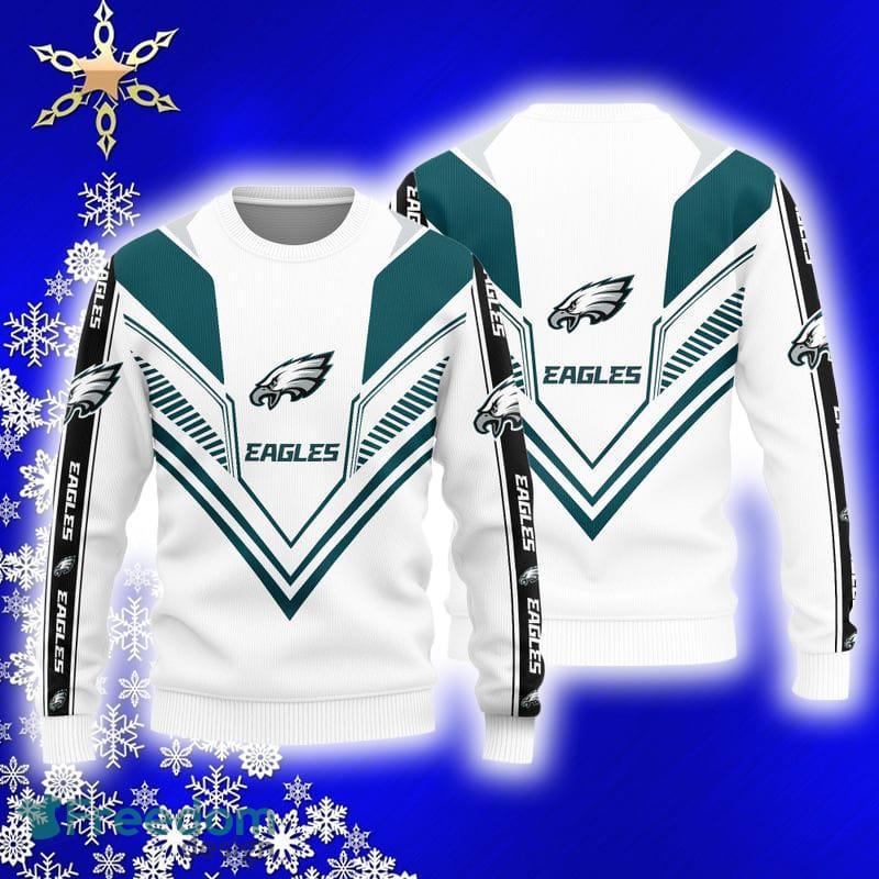 Philadelphia Eagles Logo Knitted Reindeer Ugly Christmas Sweater