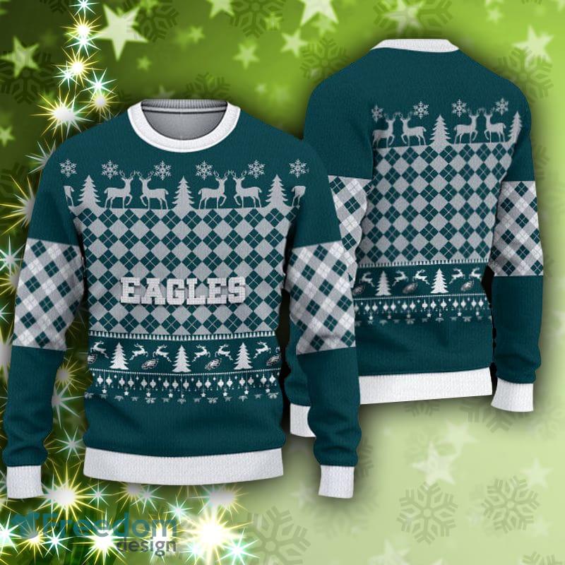 Philadelphia Eagles Fans Reindeers Pattern Ugly Christmas Sweater Gift -  Freedomdesign