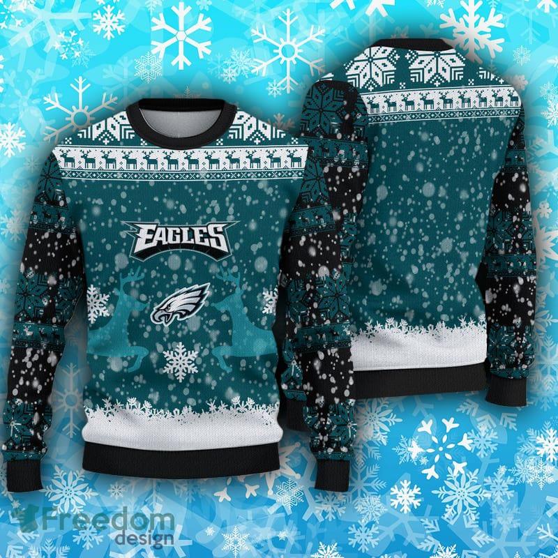 Philadelphia Eagles Fans Reindeer Garland Ugly Christmas Sweater