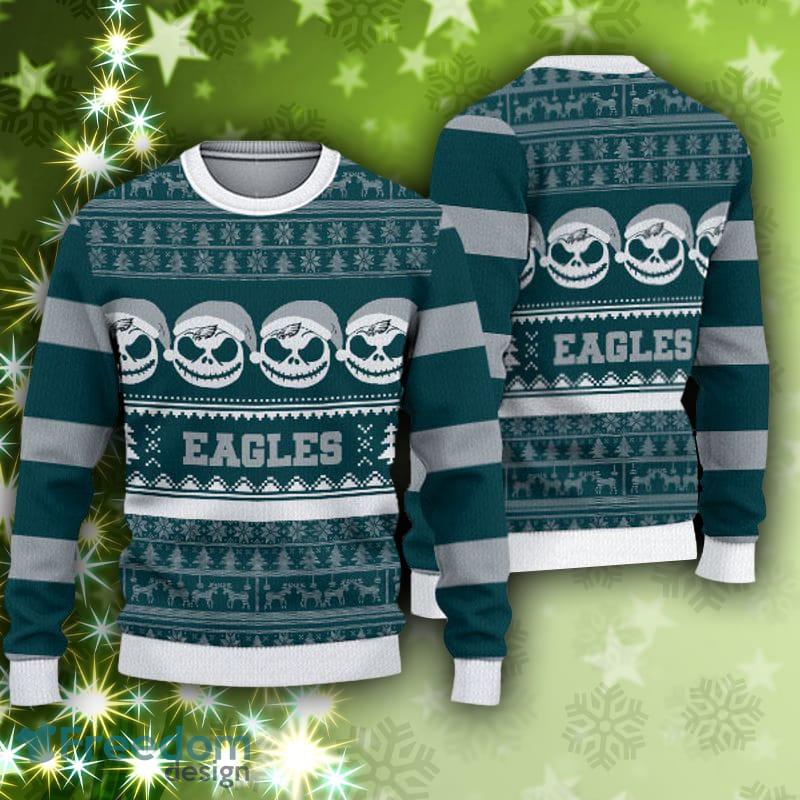Philadelphia Eagles Fans Reindeer Pattern Ugly Christmas Sweater Gift -  Freedomdesign