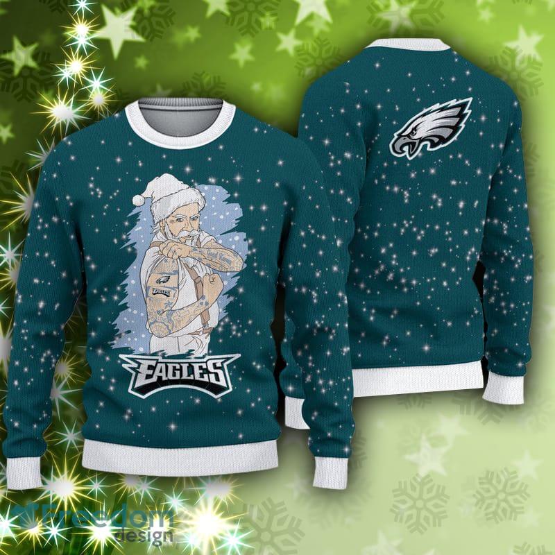 Philadelphia Eagles Fans Skull Rejoice Ugly Christmas Sweater -  Freedomdesign