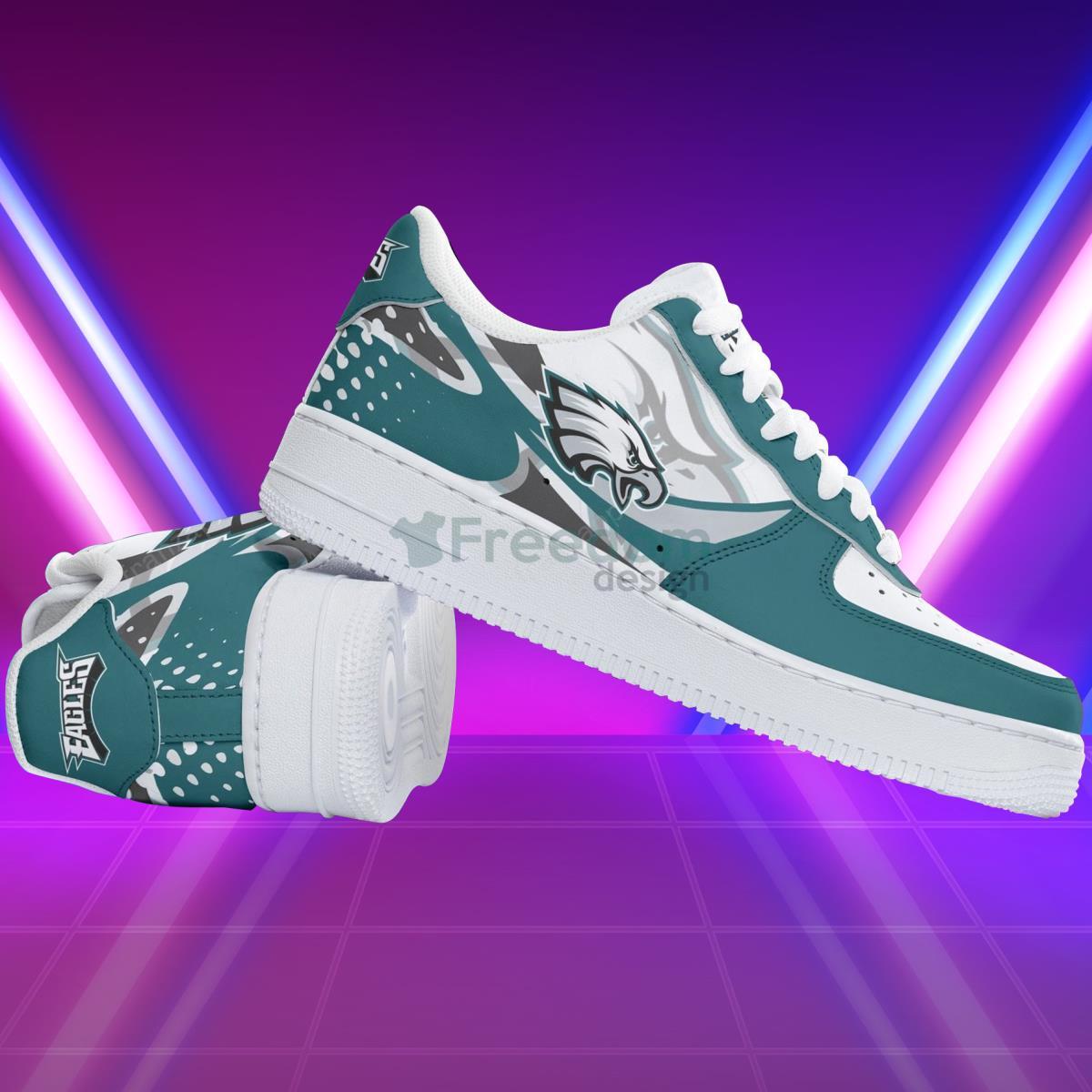 Philadelphia Eagles Football Team Style Design Air Force Shoes For Fans Product Photo 2