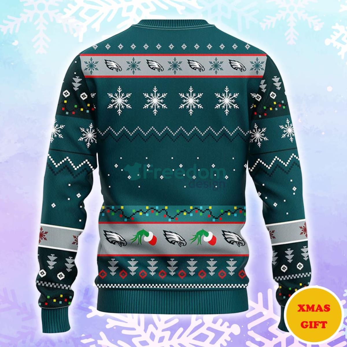 Philadelphia Eagles Grinch Christmas AOP Sweater Product Photo 2