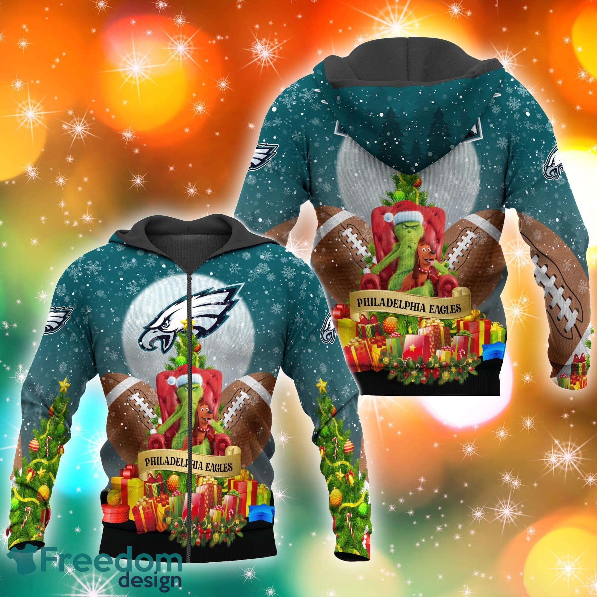 Philadelphia Eagles Grinch Ugly Christmas Sweater - Freedomdesign