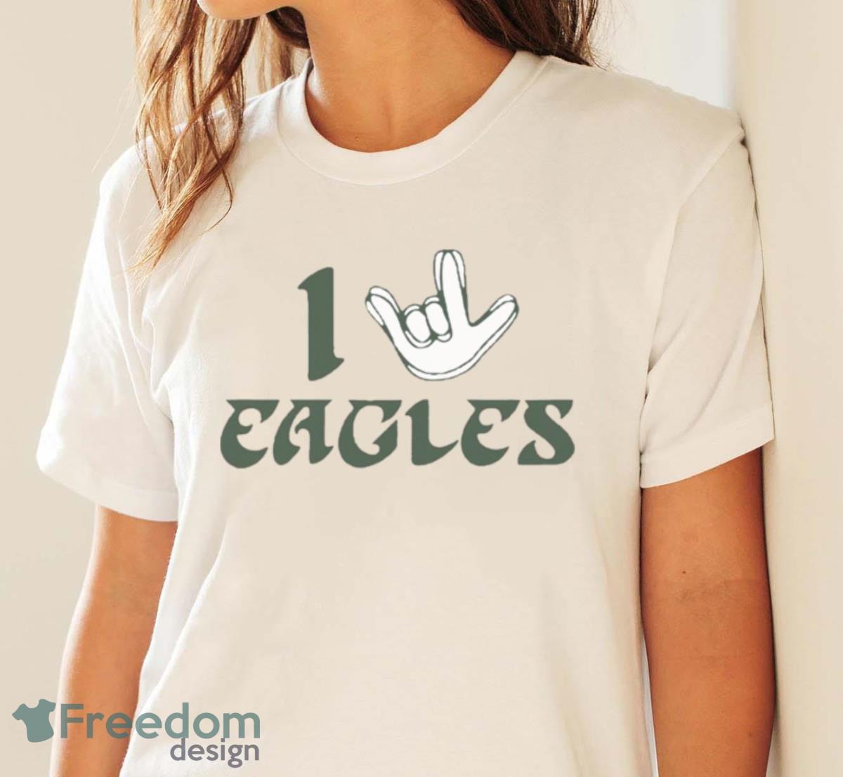 Philadelphia Eagles Sign Shirt - White Ladies T-Shirt