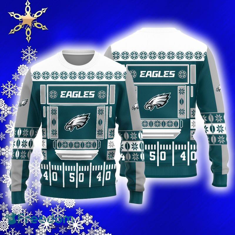 Philadelphia Eagles Teams Ball Snowfalke Pattern Knitted Sweater For  Christmas - Freedomdesign