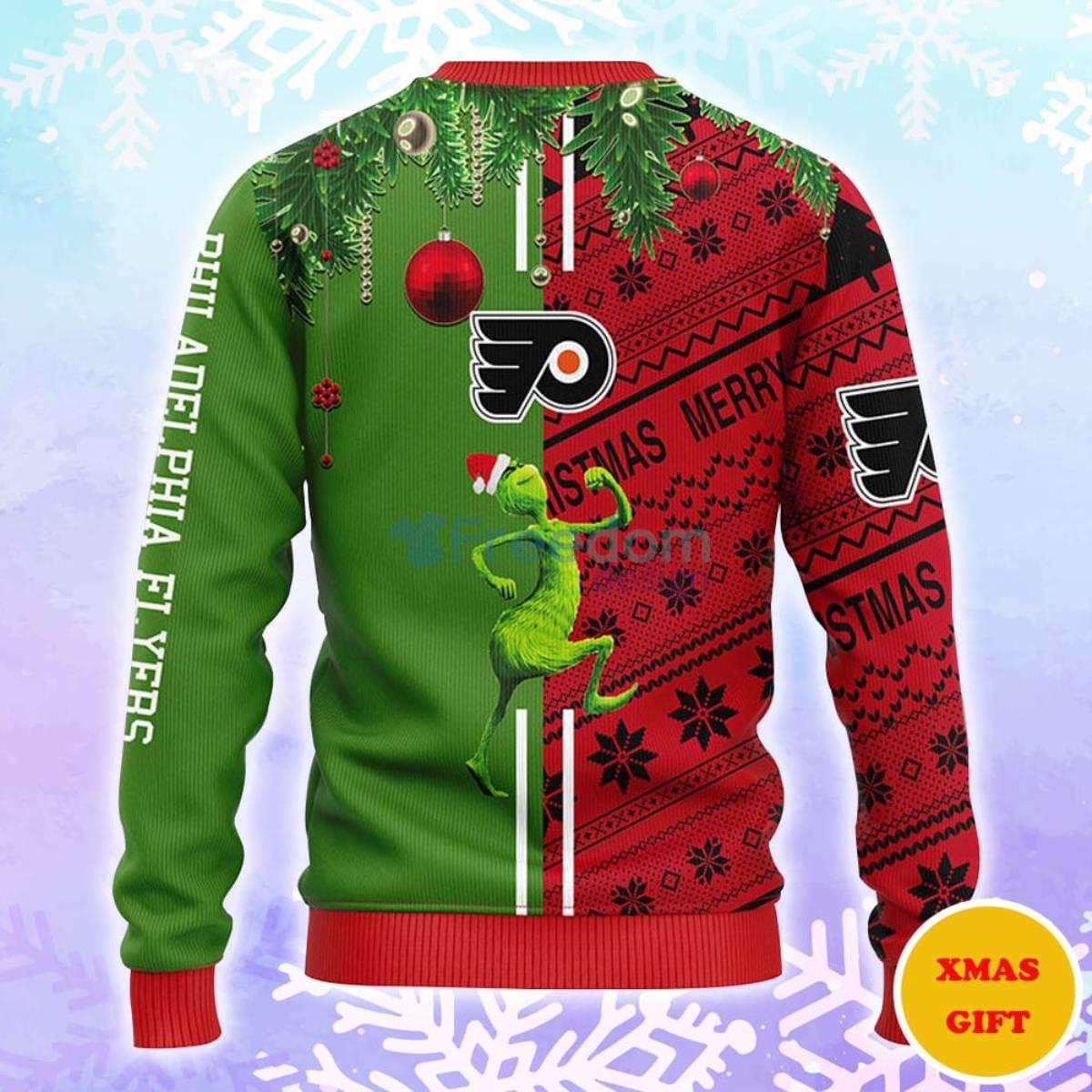 Philadelphia Flyers Grinch & Scooby-doo Christmas AOP Sweater Product Photo 2