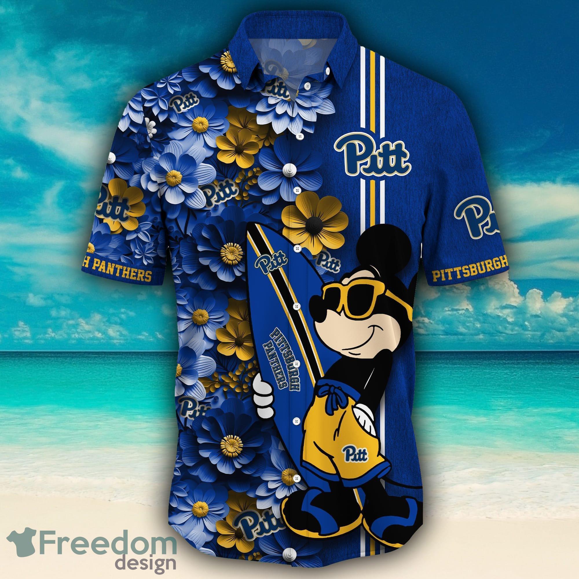 Pittsburgh Steelers Surfboard Parttern Mickey Mouse Flower Hawaiian Shirt -  Limotees