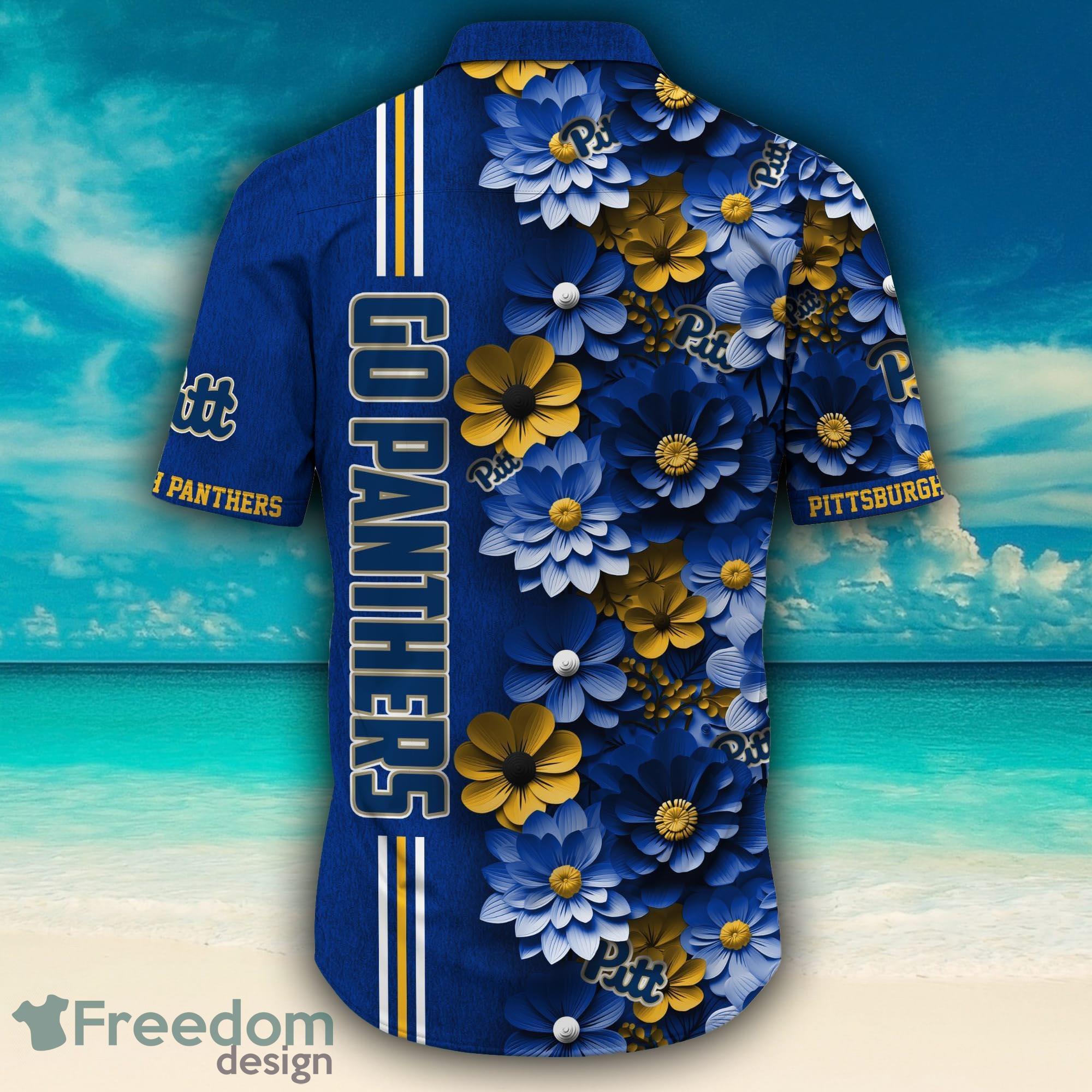 Pittsburgh Panthers Surfboard Parttern Mickey Mouse Flower Hawaiian Shirt -  Freedomdesign