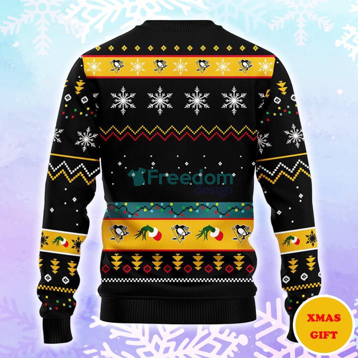 Pittsburgh Penguins 12 Grinch Xmas Day Christmas AOP Sweater Product Photo 2