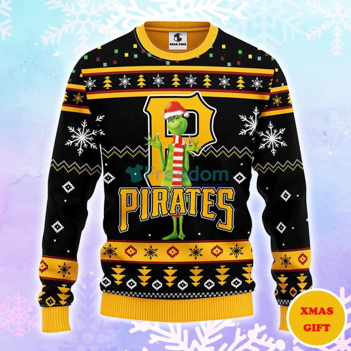 Pittsburgh Pirates Funny Grinch Christmas AOP Sweater Product Photo 1