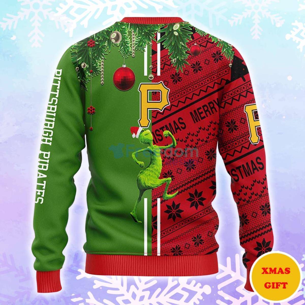 Pittsburgh Pirates Grinch & Scooby-doo Christmas AOP Sweater Product Photo 2