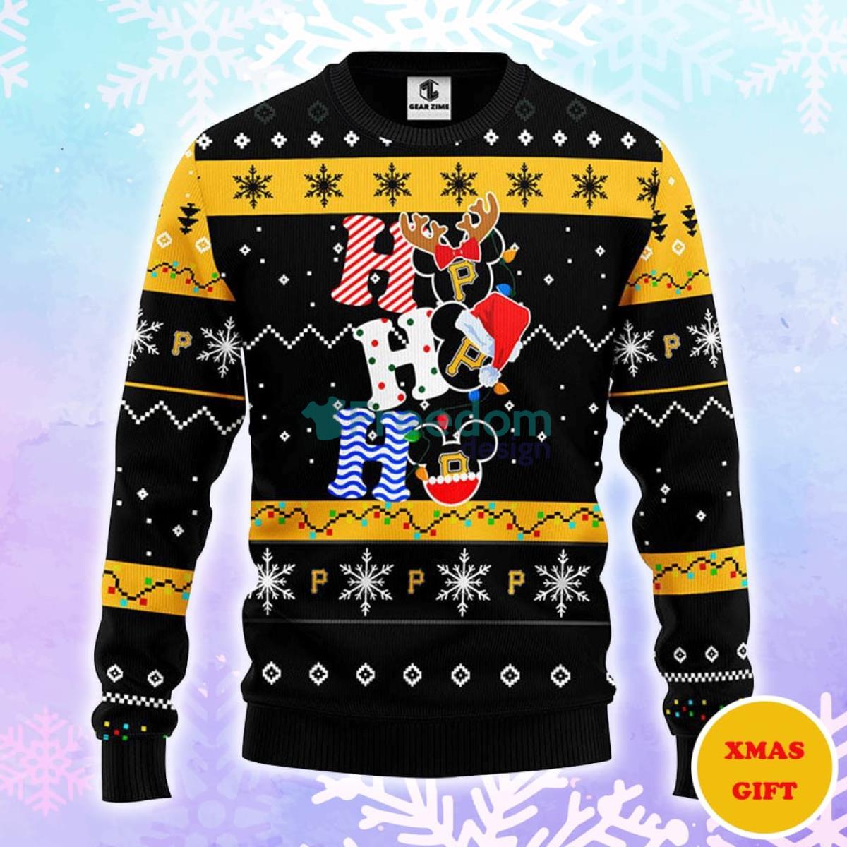 Pittsburgh Pirates Hohoho Mickey Christmas AOP Sweater Product Photo 1