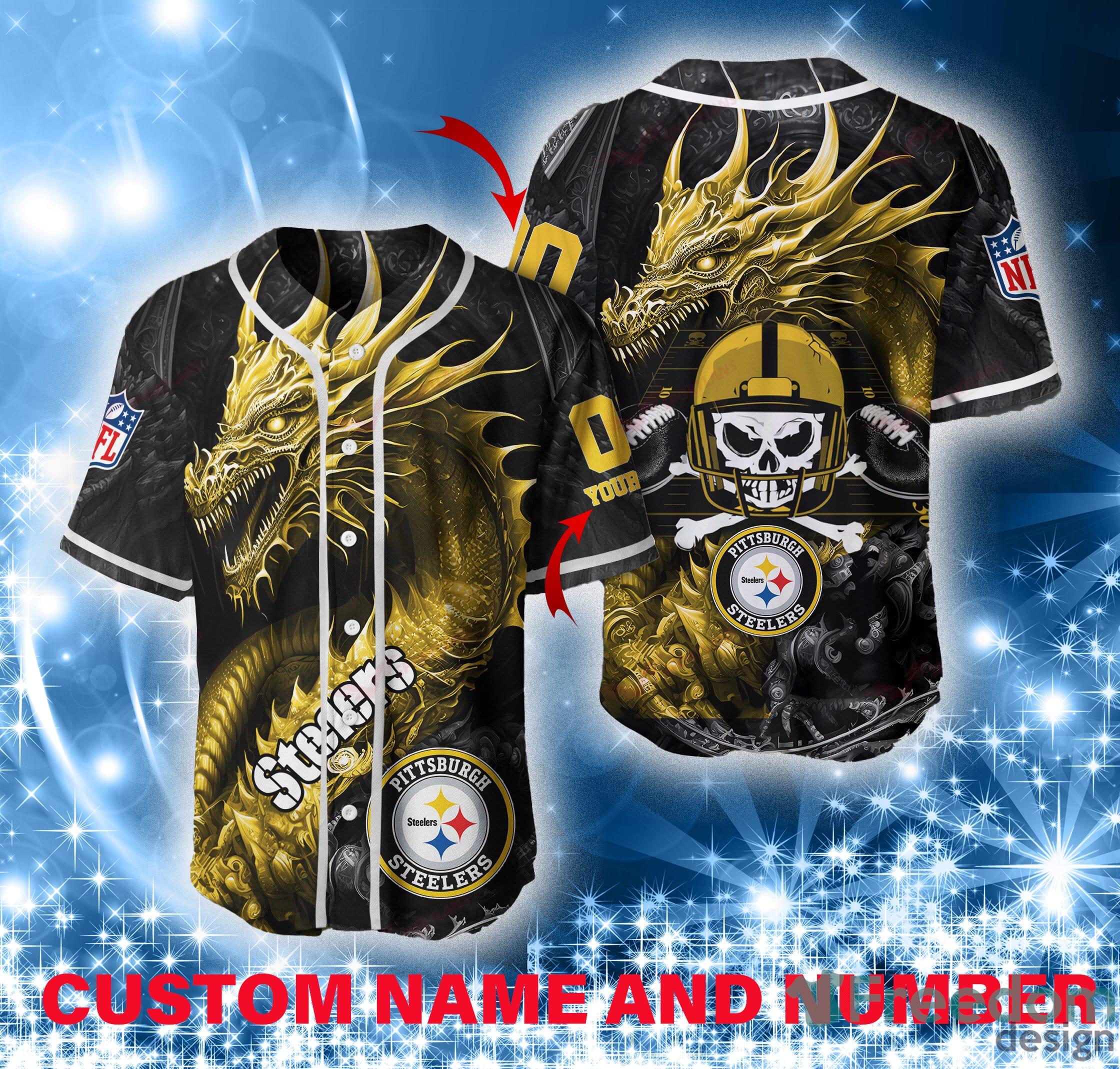 Pittsburgh Steelers Damn Right Skull NFL Custom Name & Number