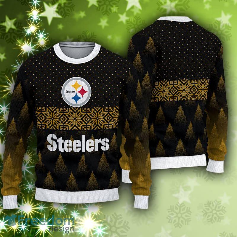 Pittsburgh Steelers Dog Family Holiday Ugly Sweater, Size: S