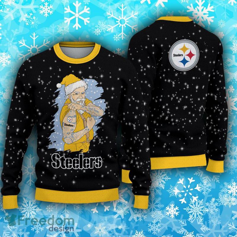 Pittsburgh Steelers Light Up Ugly Sweater - Black/Gold