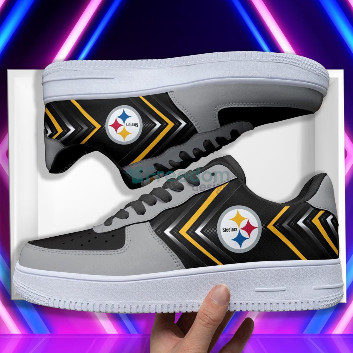 Pittsburgh Steelers Football Team Style Design Air Force Shoes For Fans Product Photo 2