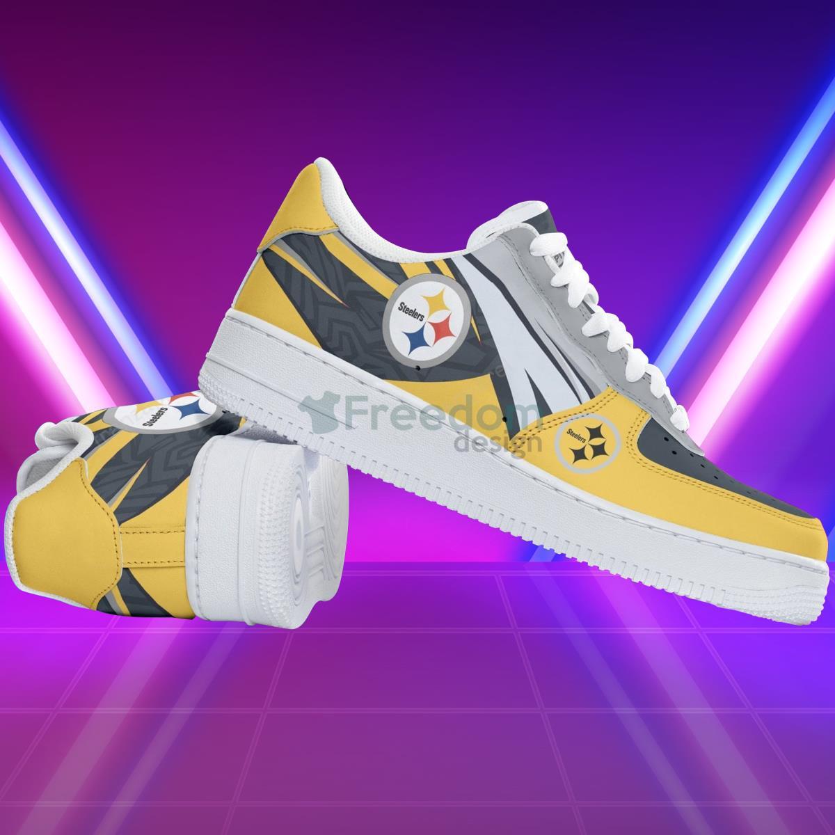 Pittsburgh Steelers Football Team Style Design Air Force Shoes For Men Women Product Photo 2