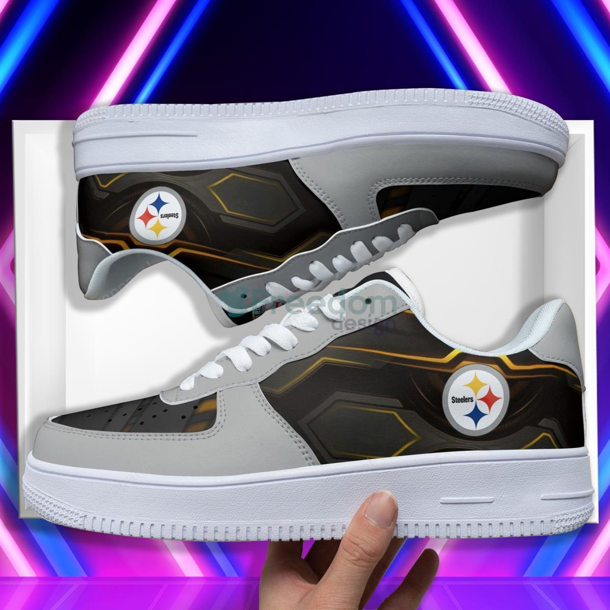 Pittsburgh Steelers Football Team Style Design Air Force Shoes For True Fans Product Photo 2