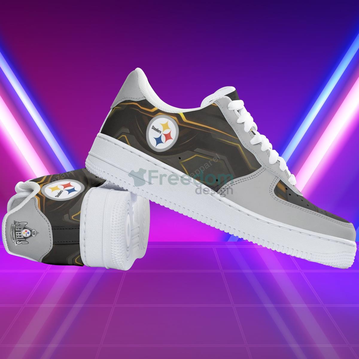 Pittsburgh Steelers Football Team Style Design Air Force Shoes For True Fans Product Photo 1