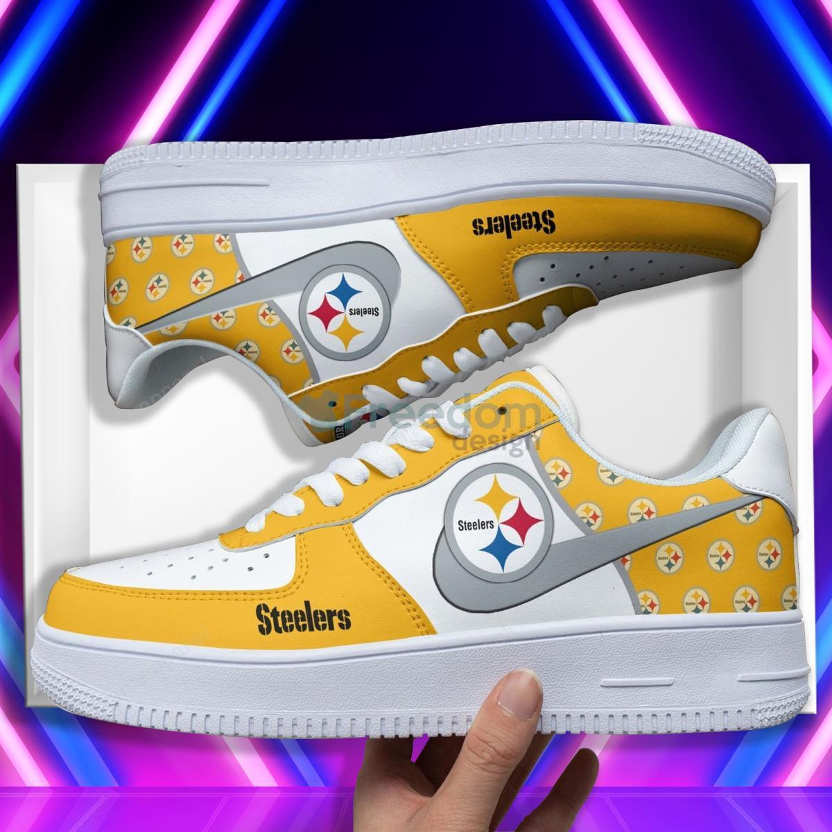 Pittsburgh Steelers Football Team Style Design Air Force Shoes Great For Fans Product Photo 2