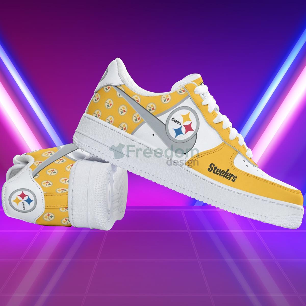 Pittsburgh Steelers Football Team Style Design Air Force Shoes Great For Fans Product Photo 1