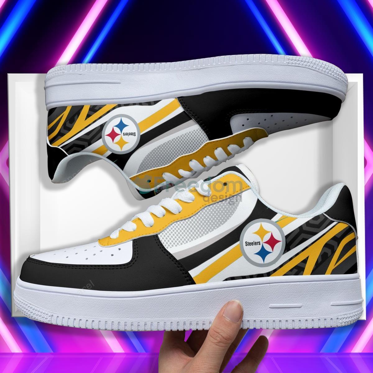 Pittsburgh Steelers Football Team Style Design Air Force Shoes Love For Real Fans Product Photo 2