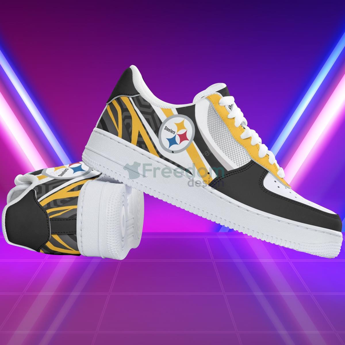 Pittsburgh Steelers Football Team Style Design Air Force Shoes Love For Real Fans Product Photo 1