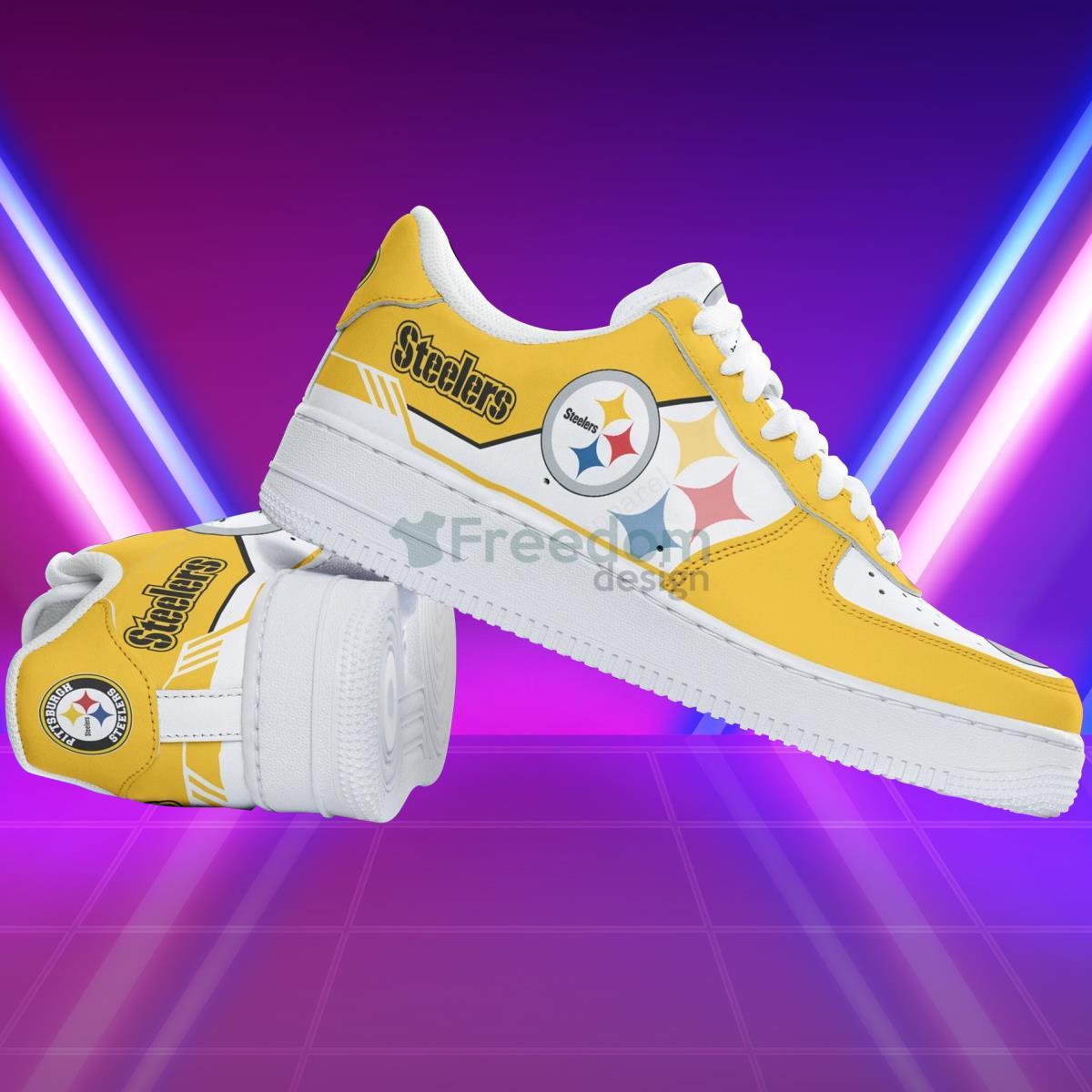 Pittsburgh Steelers Football Team Style Design Air Force Shoes Love Gift For True Fans Product Photo 1