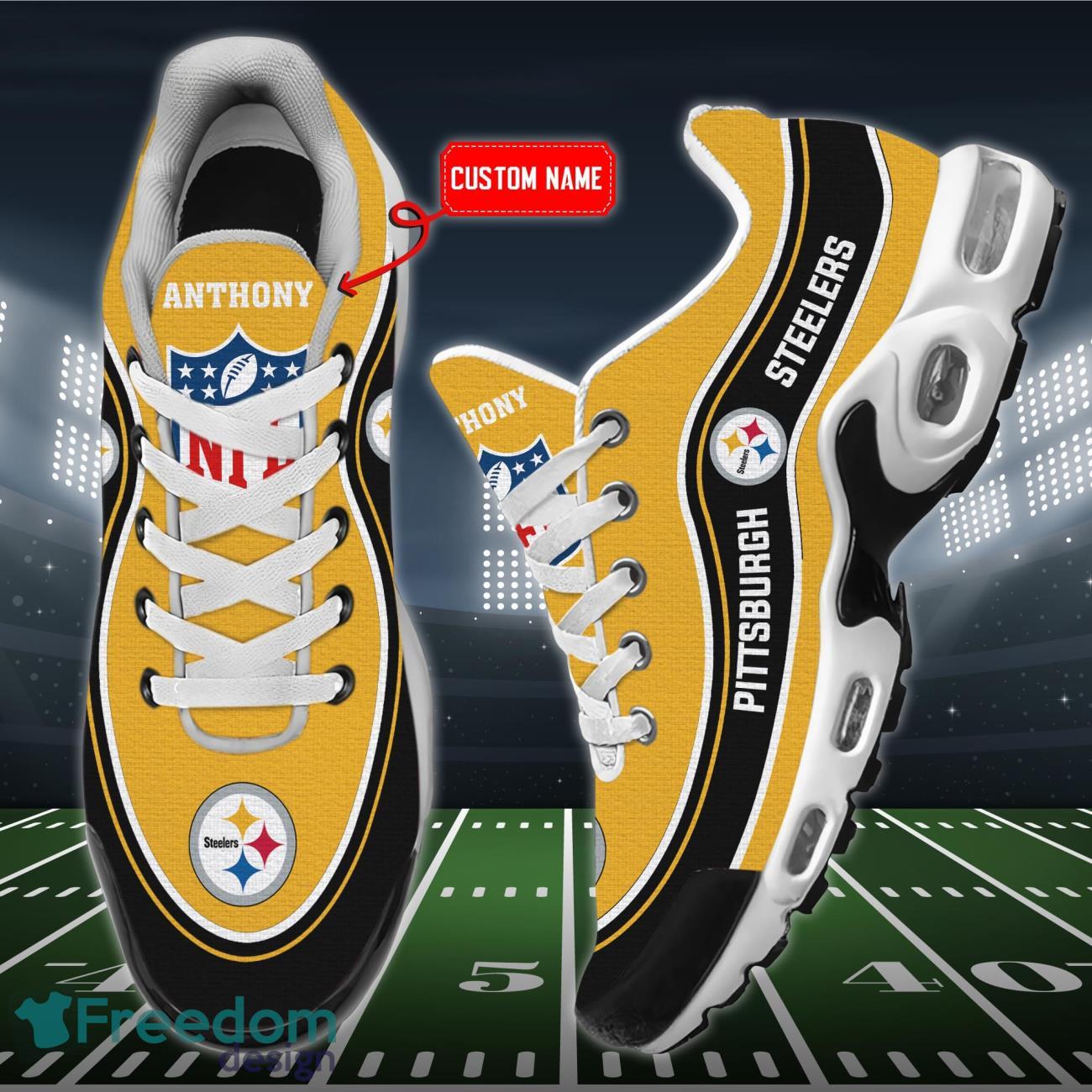 Pittsburgh Steelers NFL Air Cushion Sports Shoes Custom Name For Men Women Product Photo 2