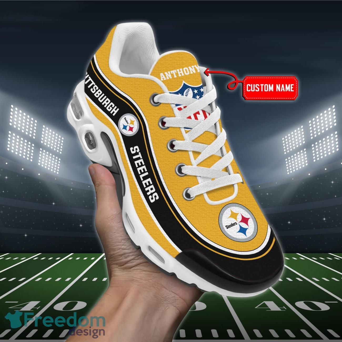 Pittsburgh Steelers NFL Air Cushion Sports Shoes Custom Name For Men Women Product Photo 1