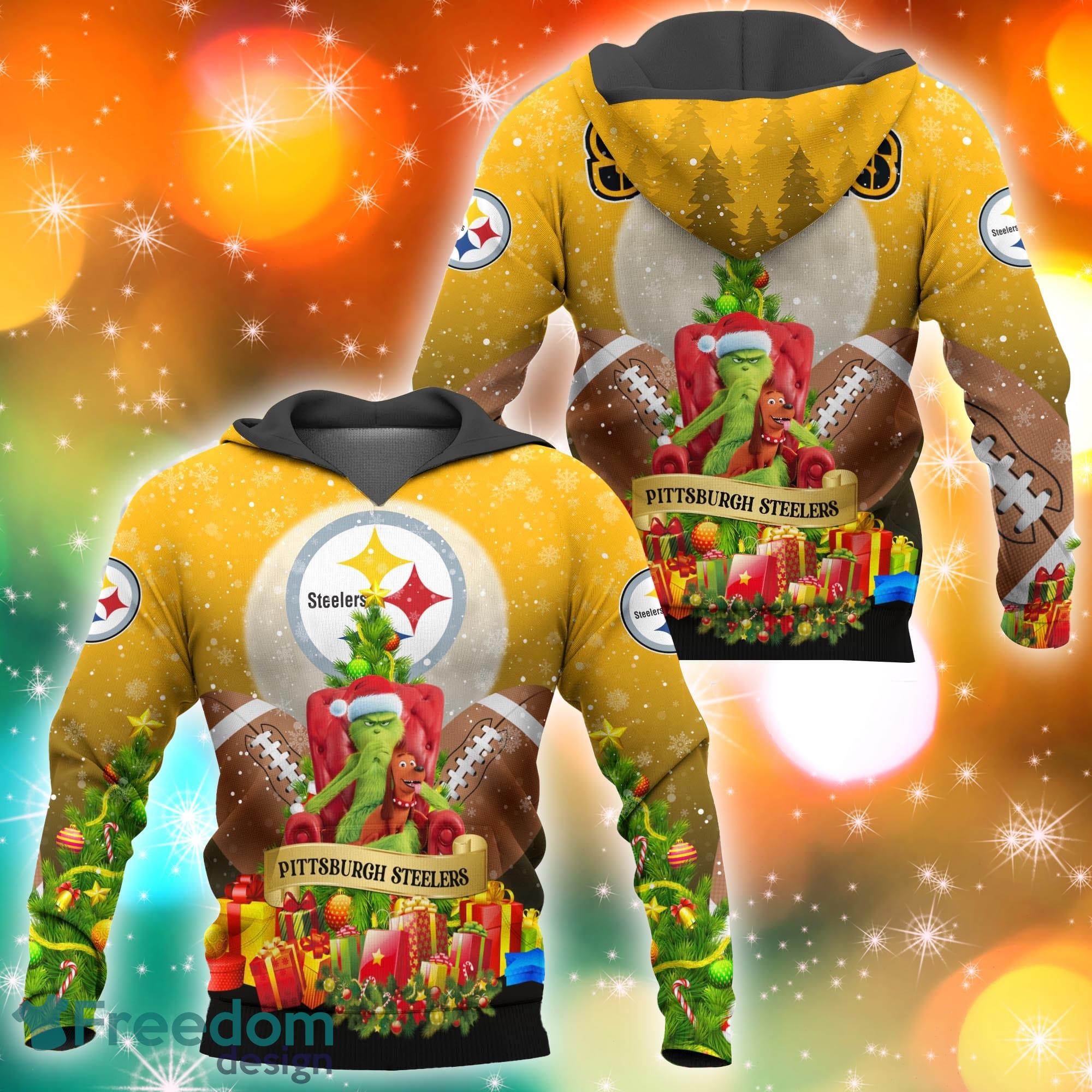 Pittsburgh Steelers NFL Grinch Christmas Tree 3D Hoodie Pullover Prints -  Freedomdesign