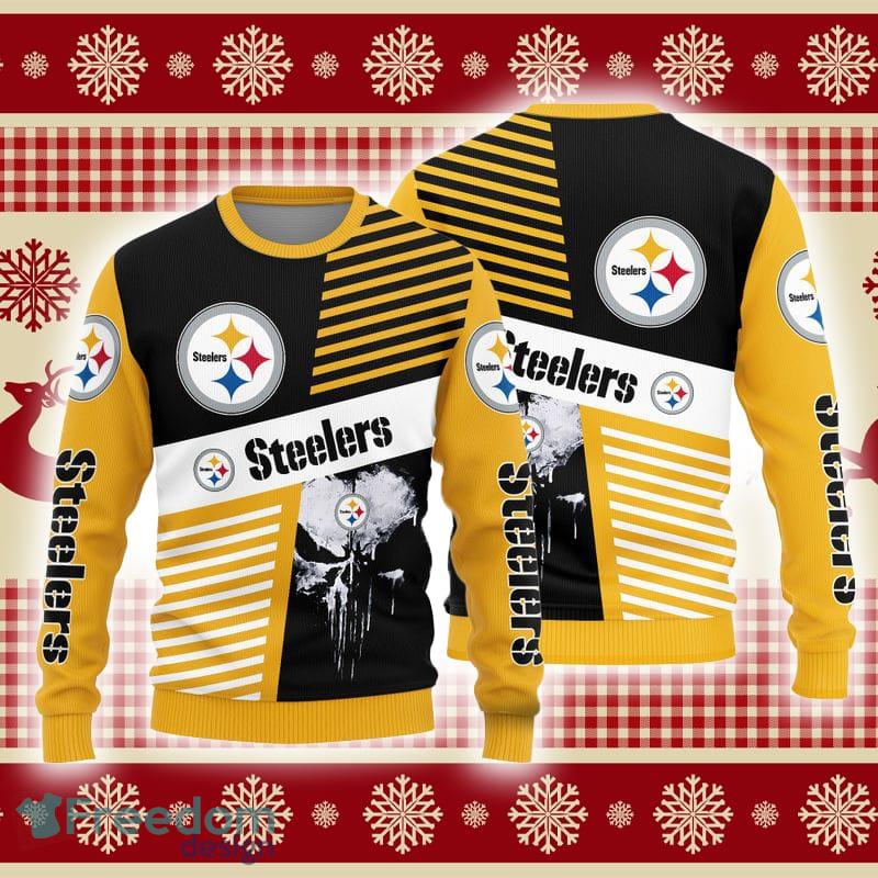 Pittsburgh Steelers Skull Pattern Knitted Sweater For Christmas