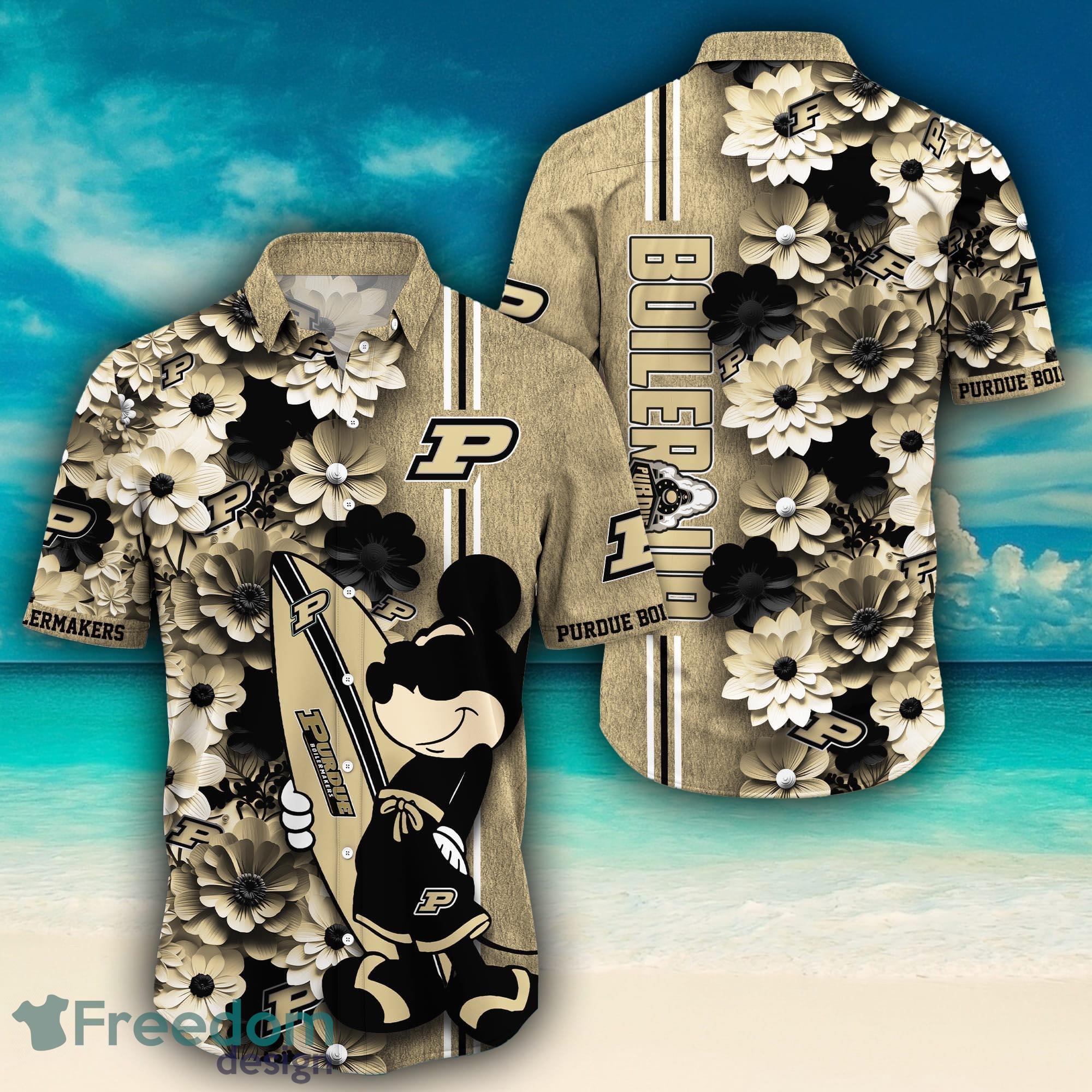 Pittsburgh Panthers Surfboard Parttern Mickey Mouse Flower Hawaiian Shirt -  Freedomdesign