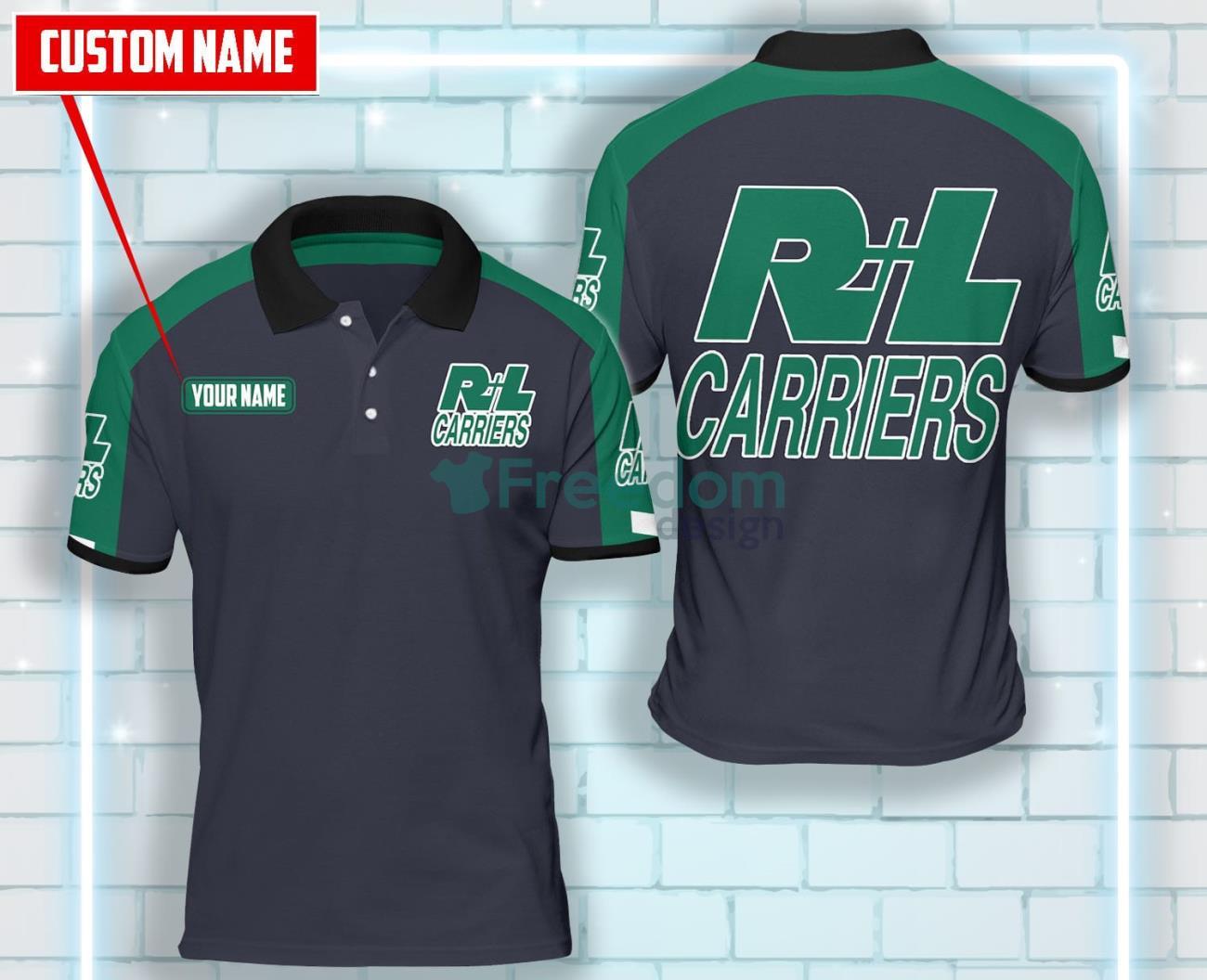 R+L Carriers Custom Name Polo Shirt Product Photo 1