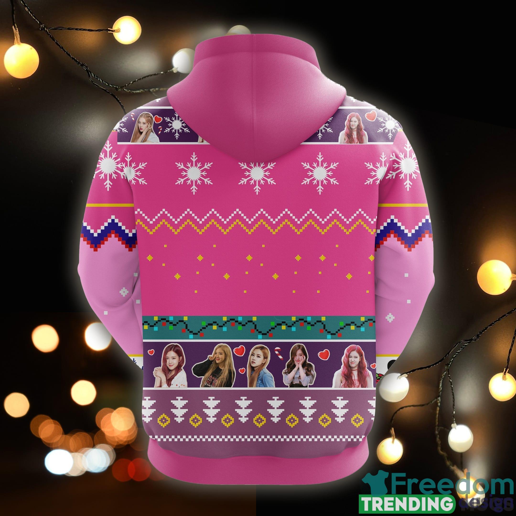 Rose Blackpink Christmas Cute Noel Mc Ugly 3D Hoodie All Over Print Gift For Men Women image Rose Blackpink Christmas Cute Noel Mc Ugly 3D Hoodie All Over Print Gift For Men Women - Rose Blackpink Christmas Cute Noel Mc Ugly 3D Hoodie All Over Print Gift For Men Women_2