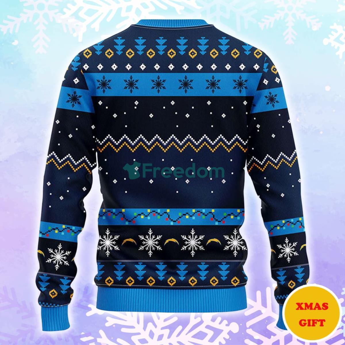 San Diego Chargers HoHoHo Mickey Christmas AOP Sweater Product Photo 2