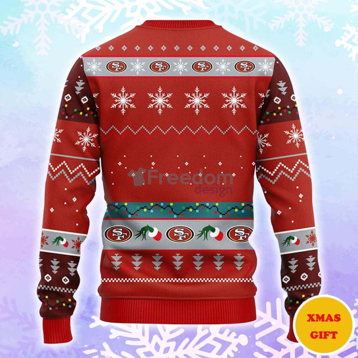 San Francisco 49ers 12 Grinch Xmas Day Christmas AOP Sweater Product Photo 2