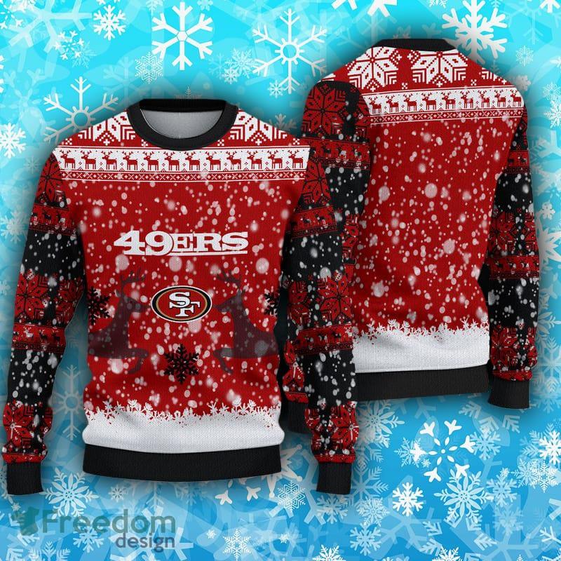 49ers Christmas Sweater Snowflake Pattern San Francisco 49ers Gift -  Personalized Gifts: Family, Sports, Occasions, Trending