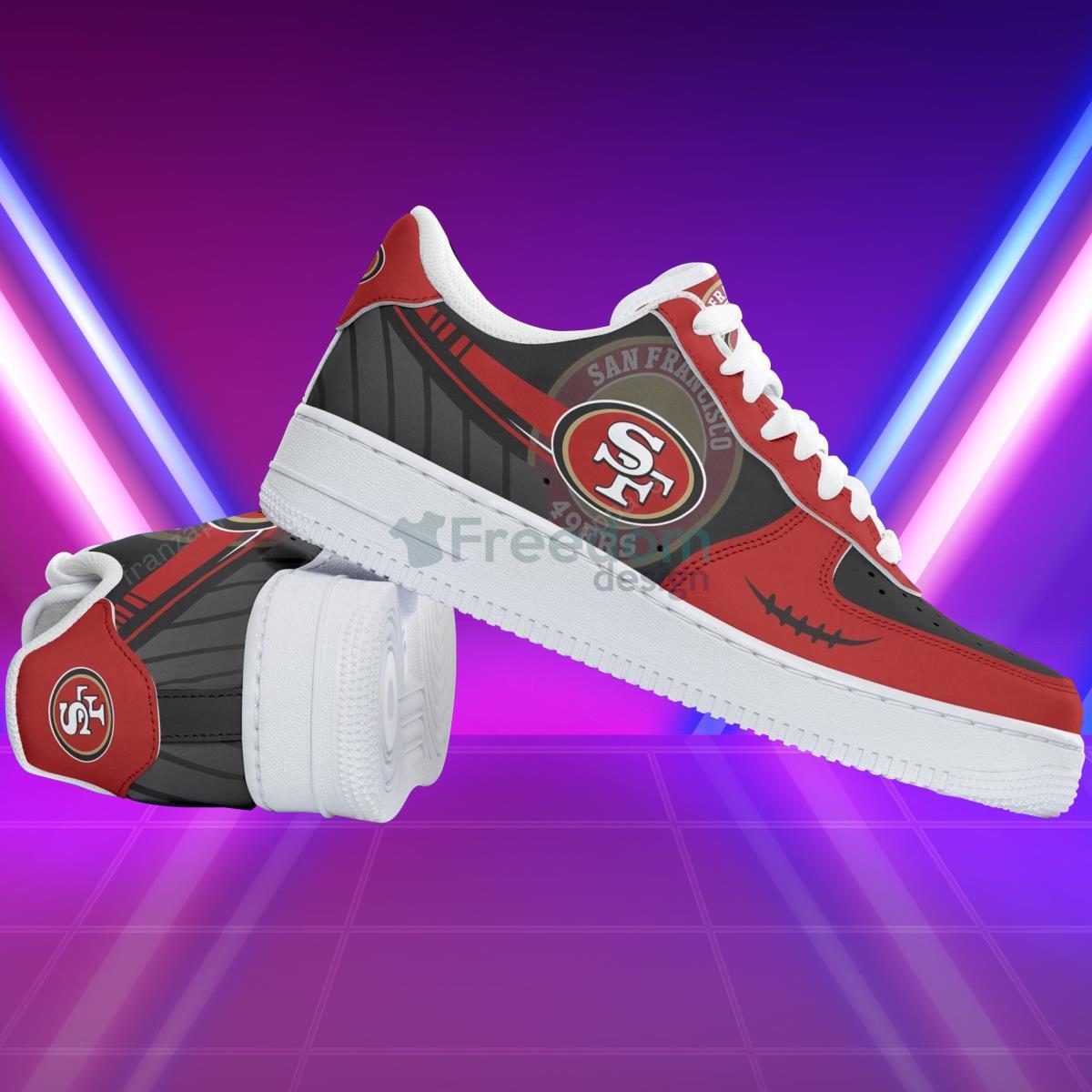 San Francisco 49ers Football Team Style Design Air Force Shoes For Real Fans Product Photo 2