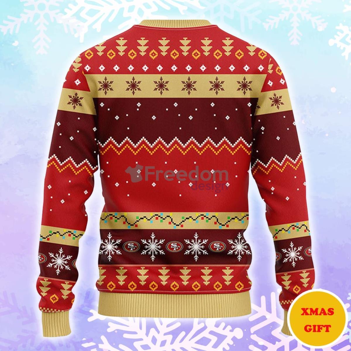 San Francisco 49ers HoHoHo Mickey Christmas AOP Sweater Product Photo 2