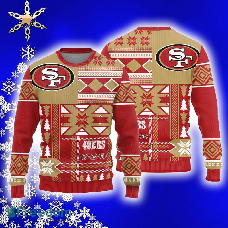 San Francisco 49ers Fans Reindeer Design Knitted Christmas Sweater -  Freedomdesign